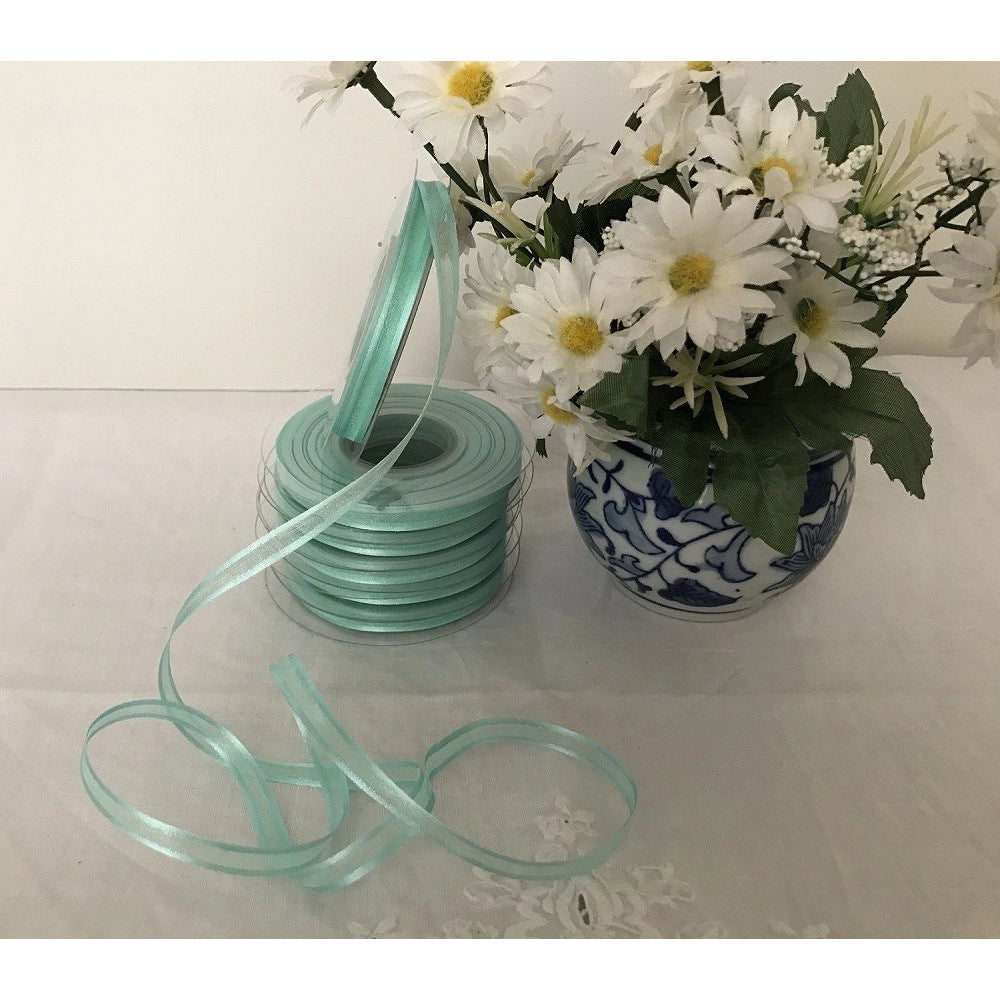 Trade Shop - Nastro Organza Doppio Raso 6 Mm Rotolo Bobina 23m Decorazioni Fai Da Te -