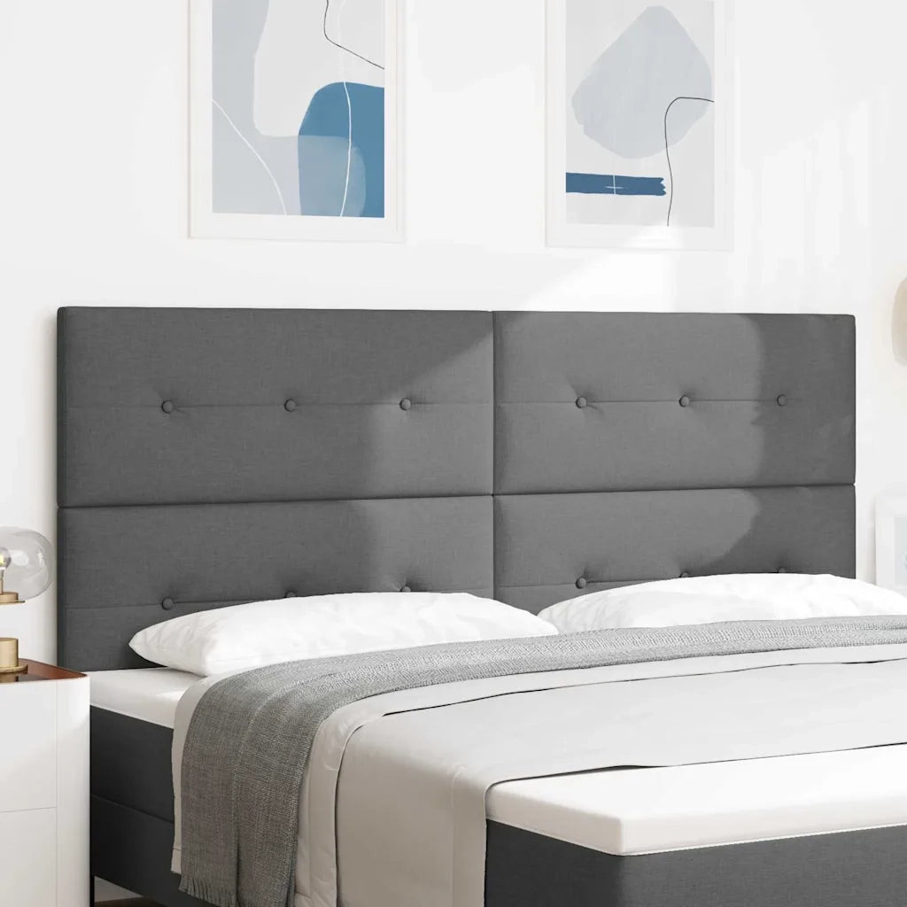 Testiera LED con testiera Grigio scuro 200 cm Poliestere 3338463