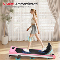 Tapis Roulant per casa e ufficio - RATTANTREE - Display a LED - 8km/h - Capacity 130 kg - Rosa