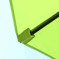 Ombrellone da Giardino Doppio con Apertura a Manovella, in Acciaio e Poliestere, 460x270x240 cm, Verde Chiaro