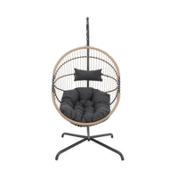 Uovo sospeso acciaio poliestere, beige