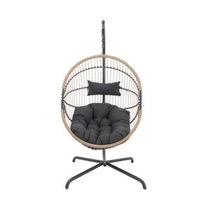 Uovo sospeso acciaio poliestere, beige