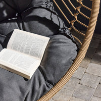 Uovo sospeso acciaio poliestere, beige