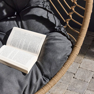 Uovo sospeso acciaio poliestere, beige