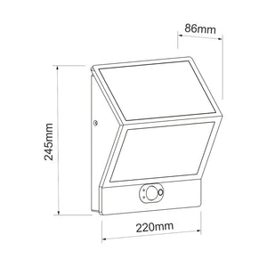 EGNA - Faretto nero a energia solare 4000K Luce da esterno Beneito Faure
