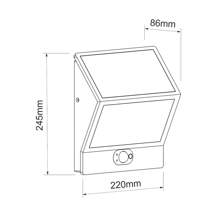 EGNA - Faretto nero a energia solare 4000K Luce da esterno Beneito Faure
