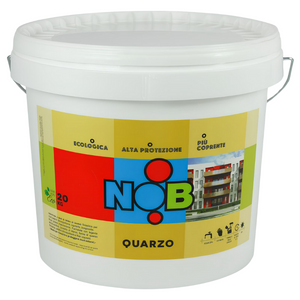 Pittura quarzo acrilica idrorepellente ecologica esterni coprente bianco nob *** formato 5 kg, confezione 1