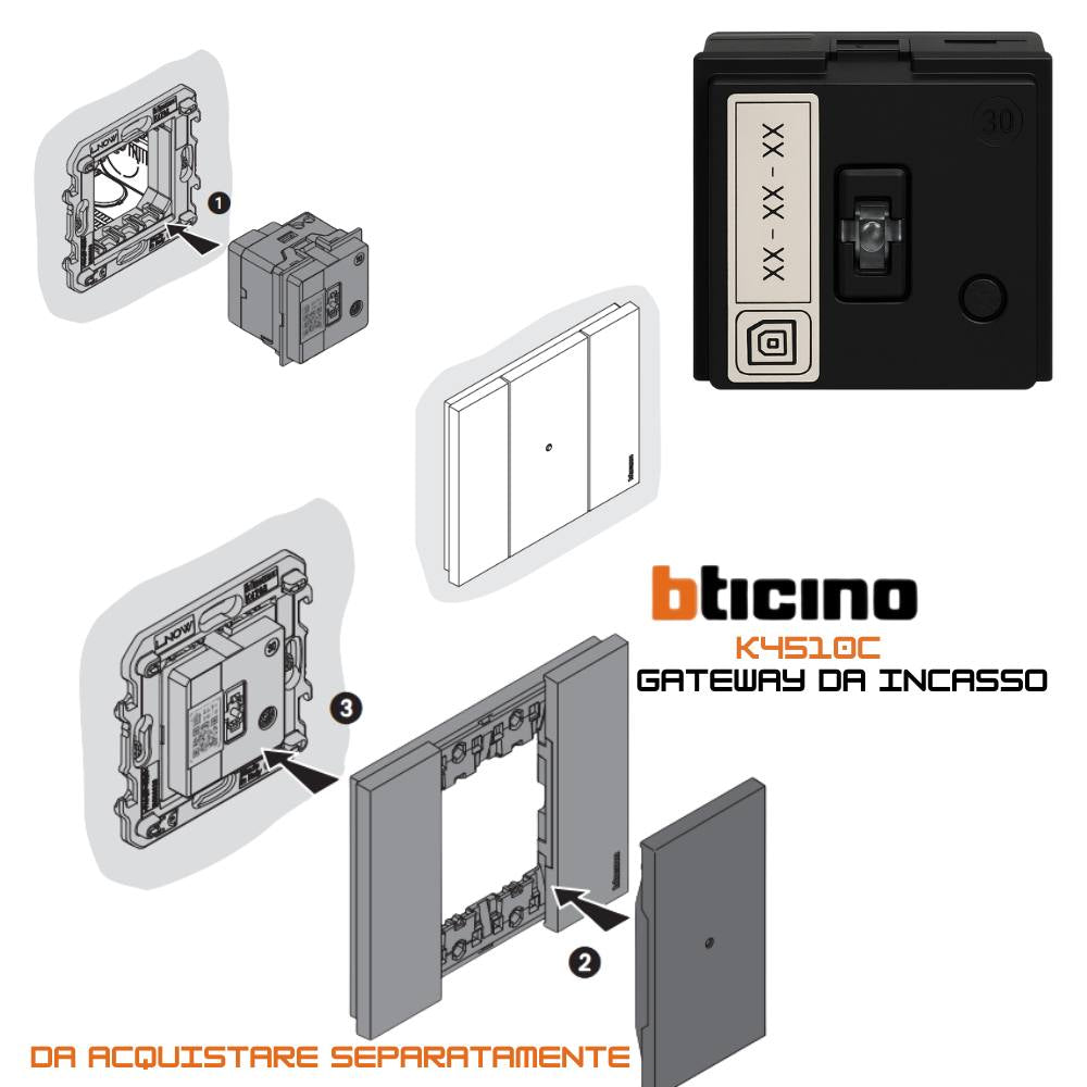 Bticino living now k4510c gateway per gestione luci e tapparelle