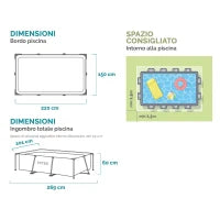 28266NP - Piscina Frame Rettangolare Rosa 220X150X60 Cm