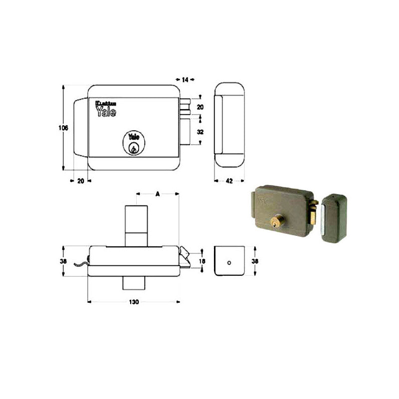 Elettroserratura App.Ferro Sx Y68080-50-2 Yale