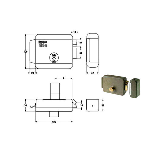 Elettroserratura App.Ferro Sx Y68080-50-2 Yale