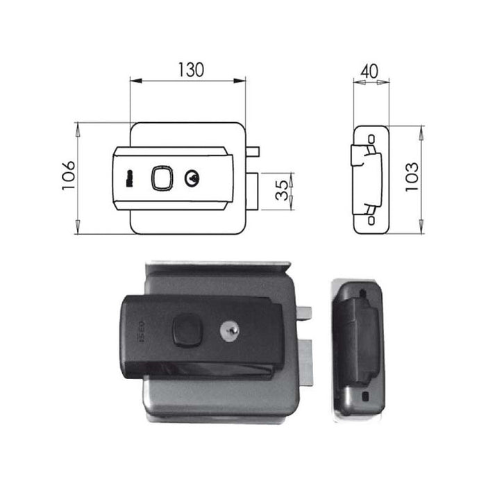 Elettroserratura App.Ferro Universale 52N515 Iseo