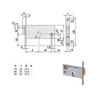 Elettroserratura Inf.Fasce All 14351-70-0 Cisa