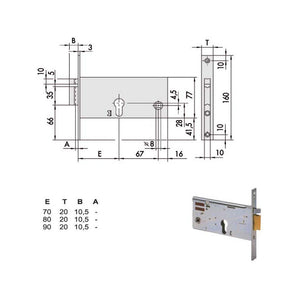 Elettroserratura Inf.Fasce All 14351-70-0 Cisa