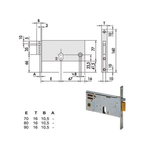 Elettroserratura Inf.Fasce All 14450-80-0 Cisa