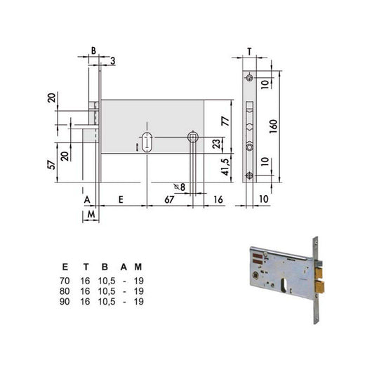 Elettroserratura Inf.Fasce All 14460-70-0 Cisa