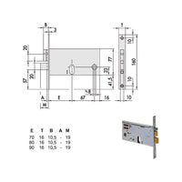 Elettroserratura Inf.Fasce All 14460-90-0 Cisa