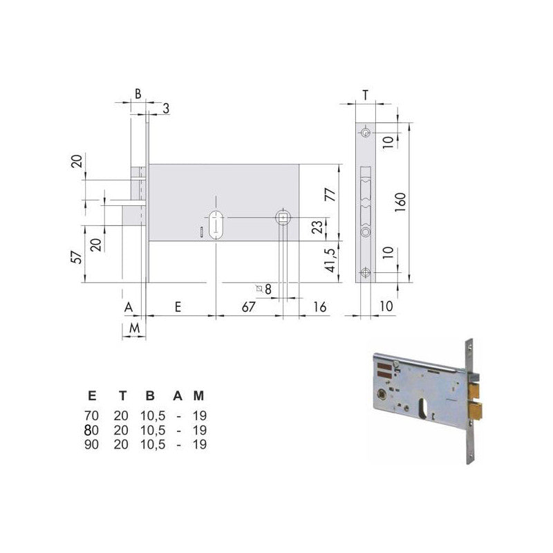 Elettroserratura Inf.Fasce All 14461-70-0 Cisa