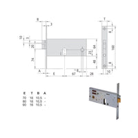 Elettroserratura Inf.Fasce All 14510-70-0 Cisa