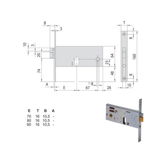 Elettroserratura Inf.Fasce All 14510-70-0 Cisa