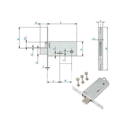 Elettroserratura Inf.Fasce All Dm F6991-90 Feb