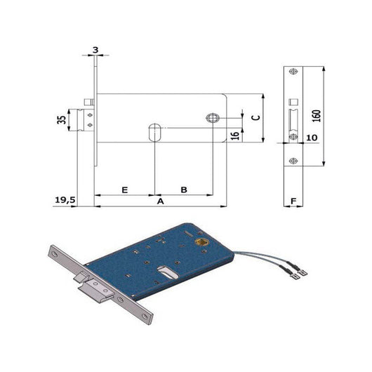 Elettroserratura Inf.Fasce All E60 377 Omec