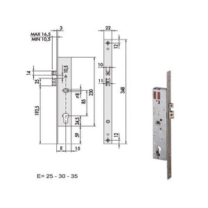 Elettroserratura Inf.Mont. All 16205-35-0 Cisa
