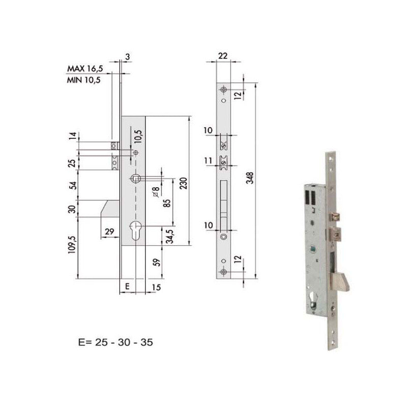 Elettroserratura Inf.Mont. All 16215-30-0 Cisa