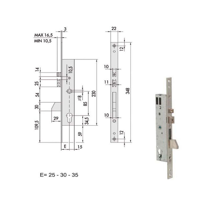 Elettroserratura Inf.Mont. All 16215-30-0 Cisa