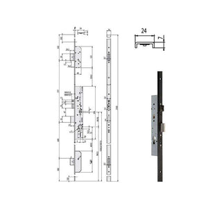 Elettroserratura Inf.Multipunto 19526-30-0 Cisa