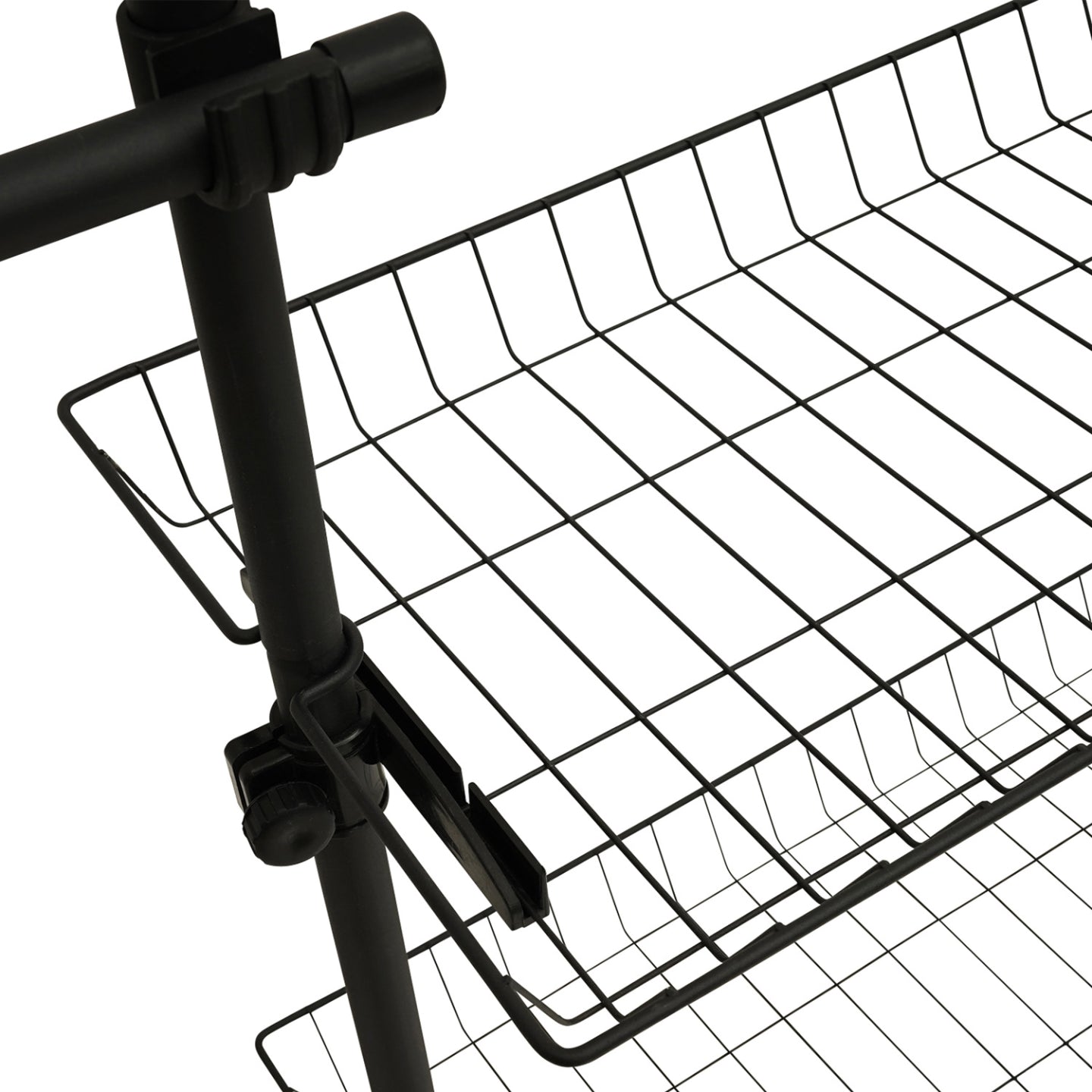 IDMarket - ELIOT armadio telescopico estensibile 209/305 cm 5 armadi + 2 cestini in metallo nero