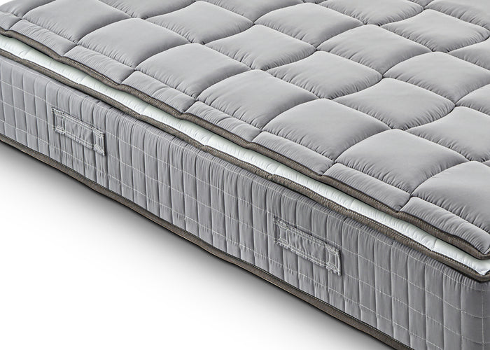 Materasso Matrimoniale 150x190 Molle progressive - Alto 27 cm - Ortopedico - Sfoderabile - con topper Memory in OMAGGIO