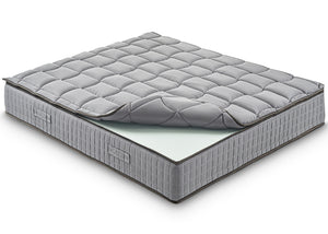 Materasso Singolo 80x200 Molle progressive - Alto 27 cm - Ortopedico - Sfoderabile - con topper Memory in OMAGGIO