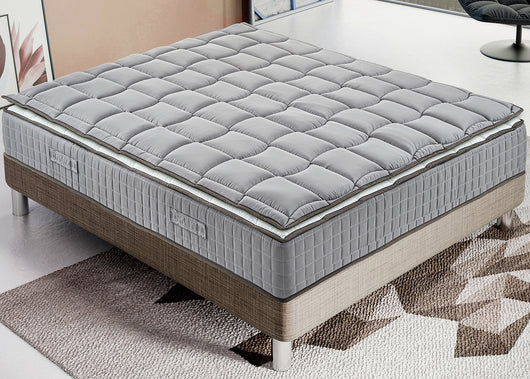 Materasso Matrimoniale 150x200 Molle progressive - Alto 27 cm - Ortopedico - Sfoderabile - con topper Memory in OMAGGIO