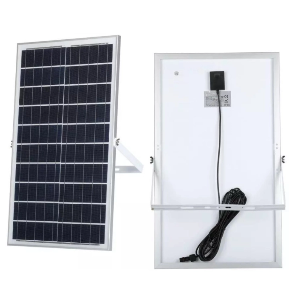 Proiettore led ad energia solare con pannello solare + telecomando luce fredda *** potenza 12w, confezione 1