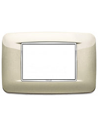 Vimar placca 3 posti eikon champagne metallo
