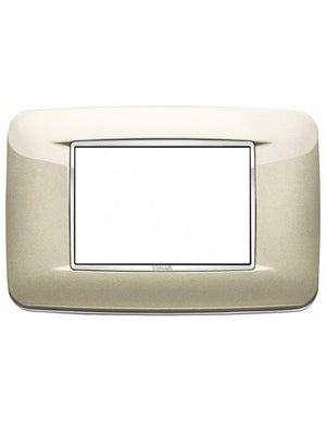 Vimar placca 3 posti eikon champagne metallo
