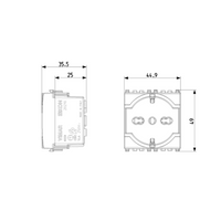 Vimar serie eikon presa 2p+t 16a 250v standard italiano universale sicury *** colore bianco, confezione 1