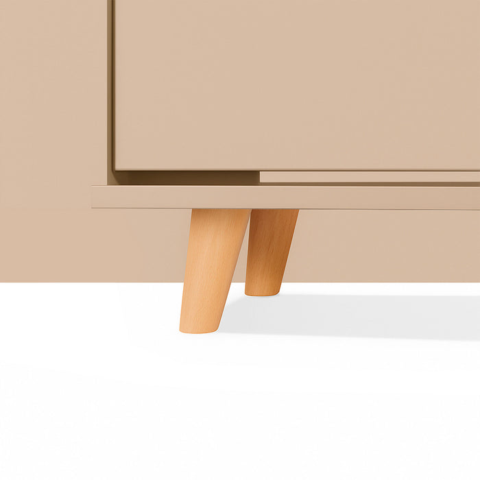 Emma - Scarpiera Salvaspazio 2 Ante 55x82x25 cm 12 Paia in Legno Tortora