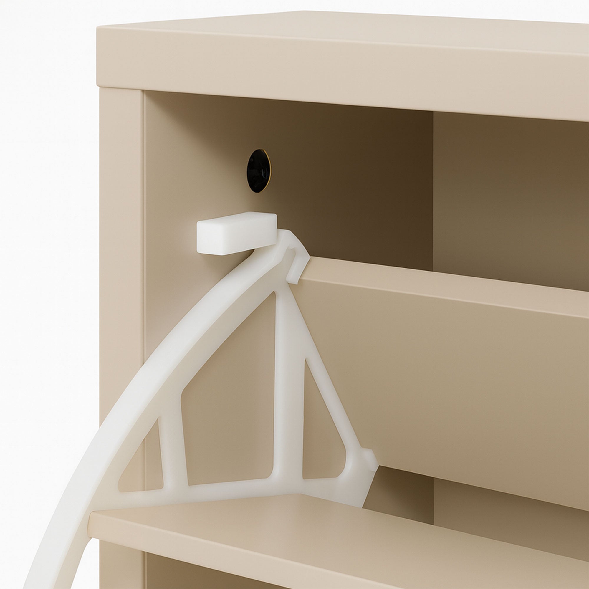 Emma - Scarpiera Salvaspazio 2 Ante 55x82x25 cm 12 Paia in Legno Tortora