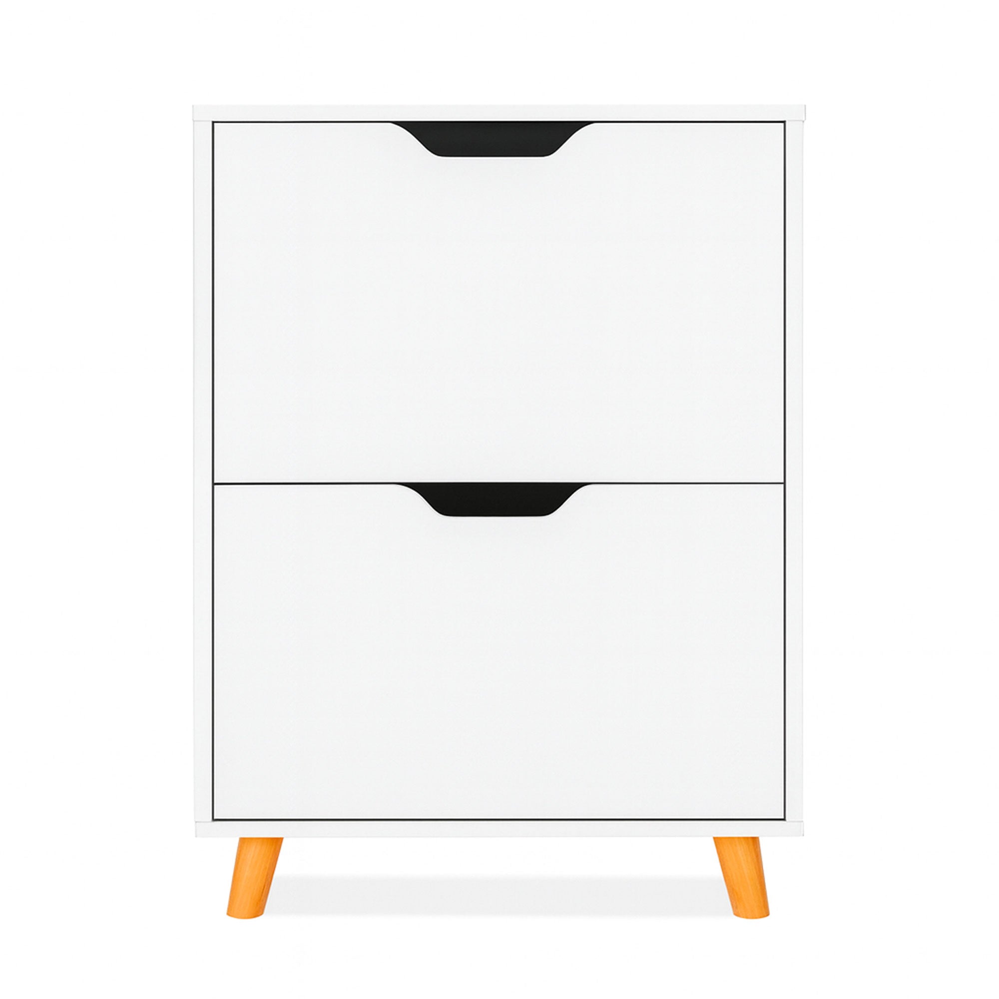 Emma - Scarpiera Salvaspazio 2 Ante 55x82x25 cm 12 Paia in Legno Bianco