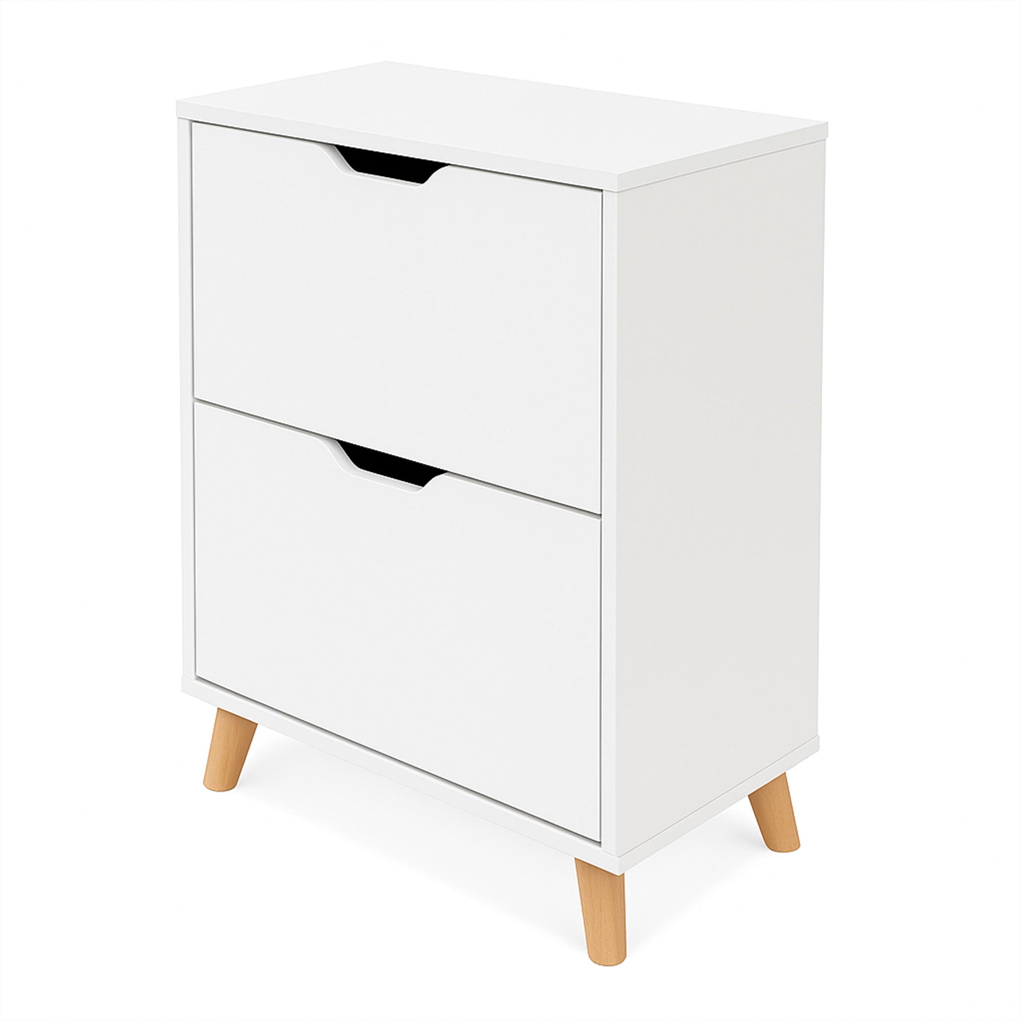 Emma - Scarpiera Salvaspazio 2 Ante 55x82x25 cm 12 Paia in Legno Bianco