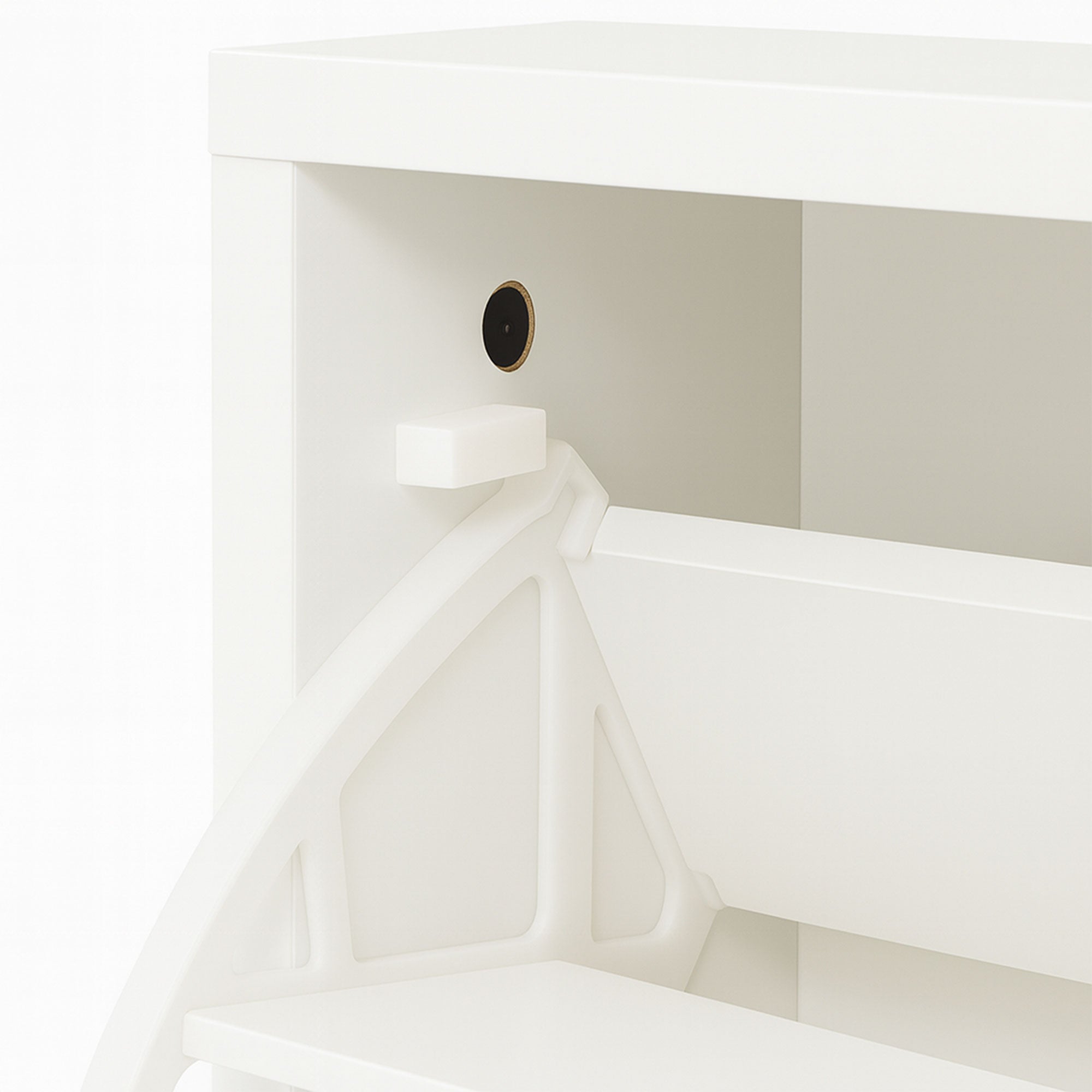 Emma - Scarpiera Salvaspazio 2 Ante 55x82x25 cm 12 Paia in Legno Bianco