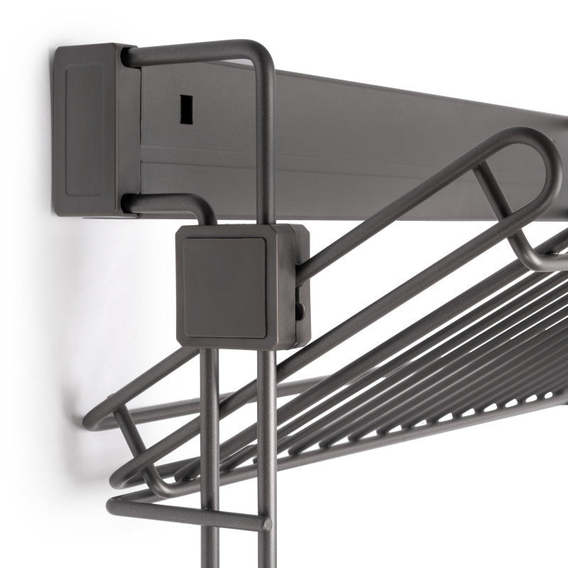 Emuca Appendiabiti estraibile Quartz, Tecnoplastica e Alluminio, Titanio