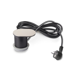 Emuca Caricabatterie wireless Airtop 2, con USB A, D.60mm, 5V DC / 2.1A (USB-10W/Qi-10W), Tecnoplastica, Nero