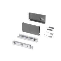 Emuca Cassetto esterno Protone 30kg, guide di estrazione totale con una chiusura soft, altezza 131mm, profondità 300m..