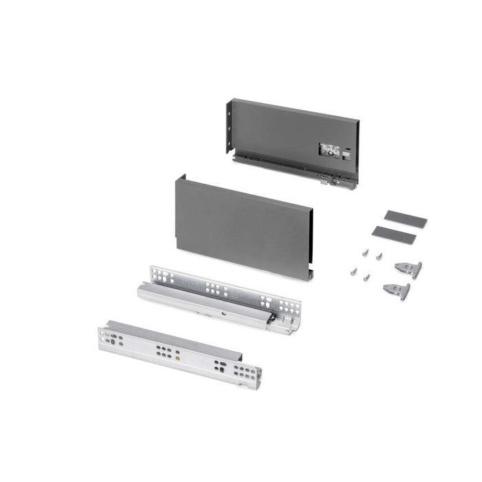 Emuca Cassetto esterno Protone 30kg, guide di estrazione totale con una chiusura soft, altezza 131mm, profondità 300m..