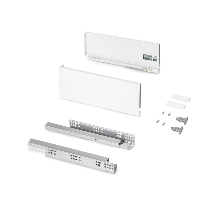 Emuca Cassetto esterno Protone 30kg, guide di estrazione totale con una chiusura soft, altezza 131mm, profondità 350m..