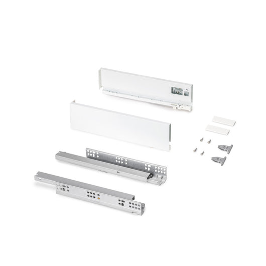 Emuca Cassetto esterno Protone 30kg, guide di estrazione totale con una chiusura soft, altezza 93mm, profondità 350mm..