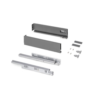Emuca Cassetto esterno Protone 30kg, guide di estrazione totale con una chiusura soft, altezza 93mm, profondità 450mm..